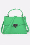 Matte Finish Studded Convertible Jelly Bag - Whatever You Like Shop