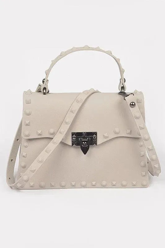 Matte Finish Studded Convertible Jelly Bag - Whatever You Like Shop