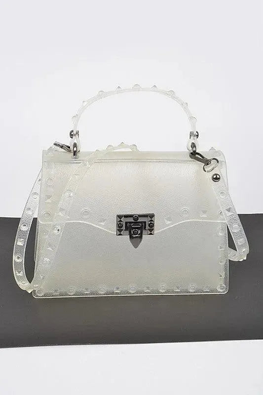 Matte Finish Studded Convertible Jelly Bag - Whatever You Like Shop