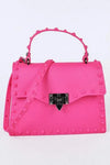 Matte Finish Studded Convertible Jelly Bag - Whatever You Like Shop