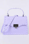 Matte Finish Studded Convertible Jelly Bag - Whatever You Like Shop