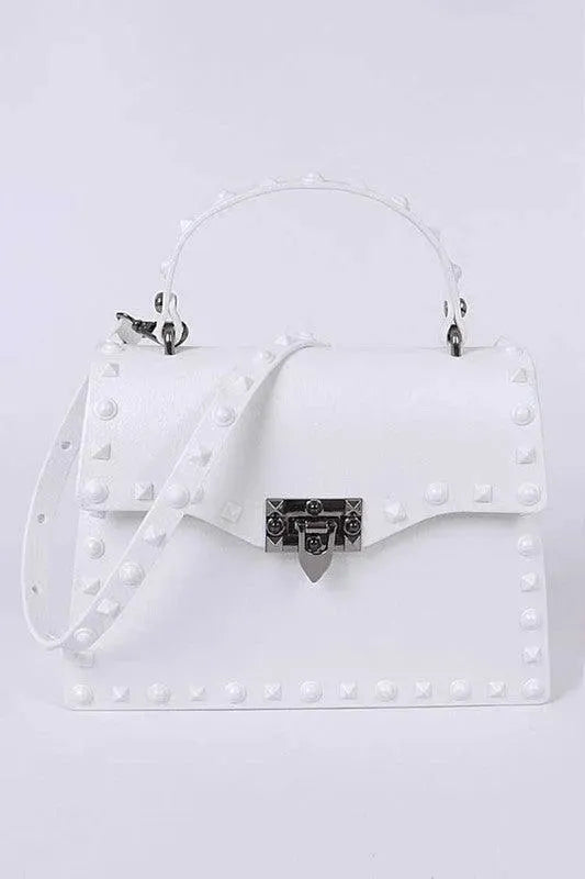 Matte Finish Studded Convertible Jelly Bag - Whatever You Like Shop