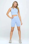 Mineral Wash Biker Shorts Set - Whatever You Like Shop