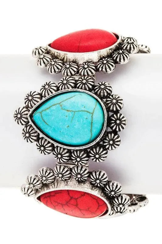 Mix Stone Teardrop Western Bracelet - Whatever You Like Shop