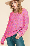 Mixed Color Chunky Knit Sweater - Whatever You Like Shop