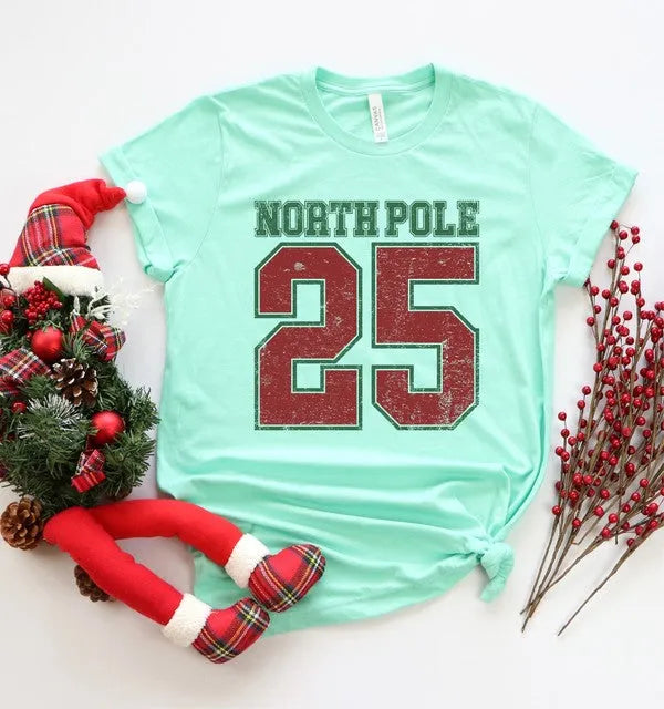 North Pole 25 Christmas Graphic Tee - Whatever You Like Shop