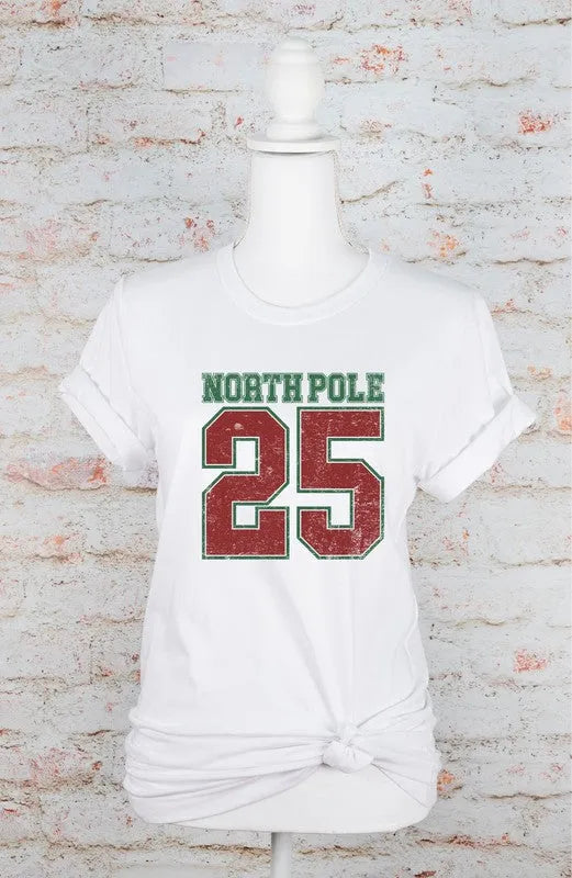 North Pole 25 Christmas Graphic Tee - Whatever You Like Shop