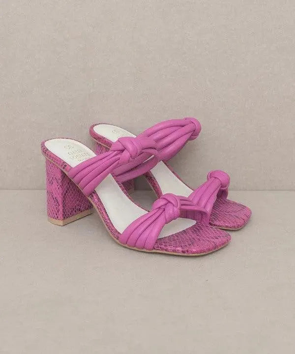 Oasis Society Raquel - Strappy Knot Heel Fast Shipping from the USA - Whatever You Like Shop