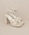 Oasis Society Zoey - Knotted Band Platform Heels - Whatever You Like Shop