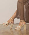 Oasis Society Zoey - Knotted Band Platform Heels - Whatever You Like Shop