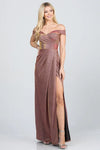 Off the shoulder glittery jacquard gathered gown - Whatever You Like Shop