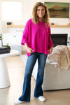 Pink Thoughts Chenille Blouse - Whatever You Like Shop