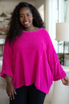 Pink Thoughts Chenille Blouse - Whatever You Like Shop