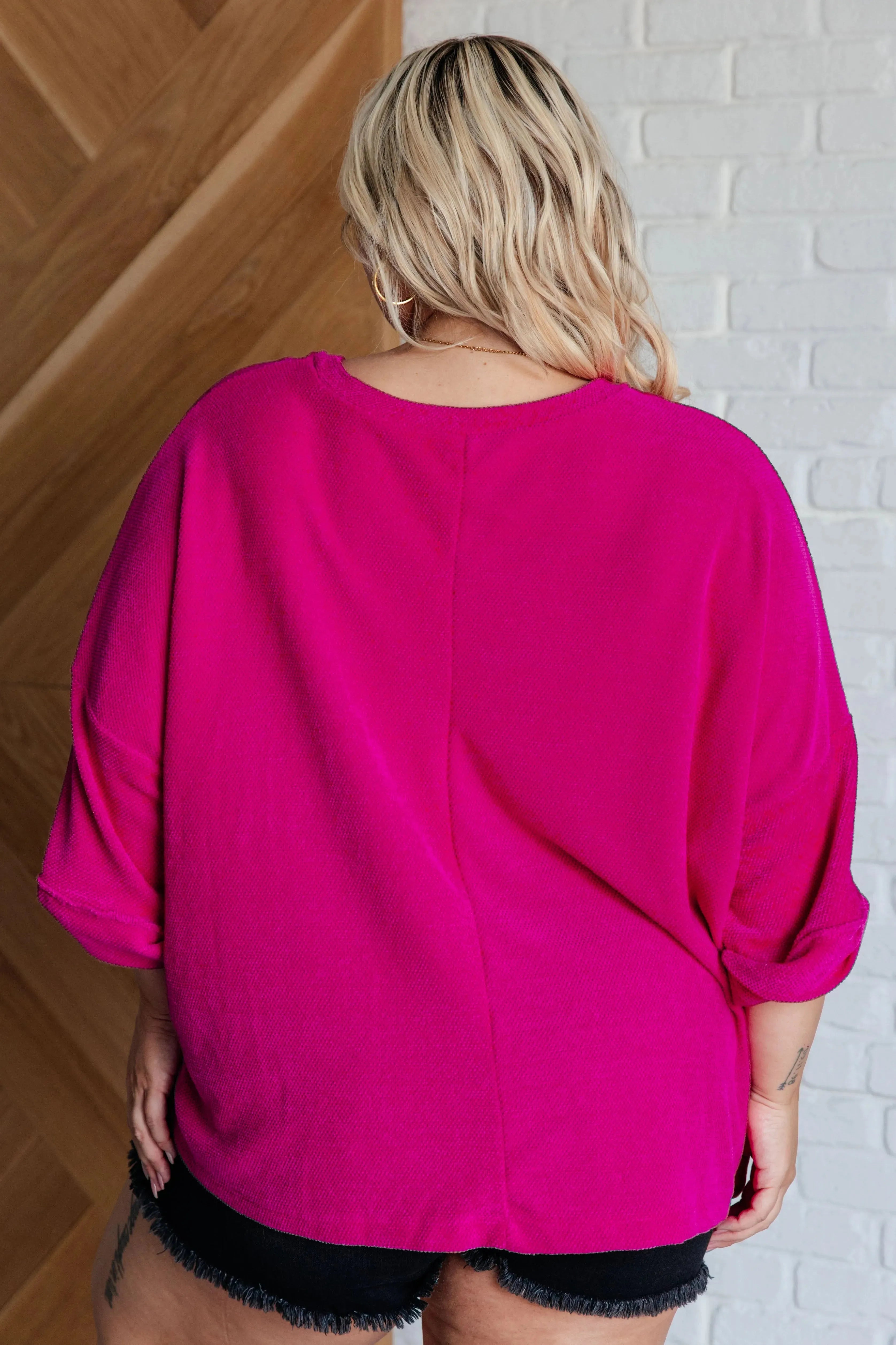 Pink Thoughts Chenille Blouse - Whatever You Like Shop