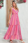 Pink Tribal Tassel Maxi Dress - Whatever You Like Shop