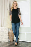 Pleat Bubble Sleeve Knit Top - Whatever You Like Shop