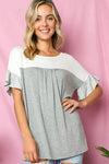 PLUS SOLID STRIPE BABY DOLL TOP - Whatever You Like Shop