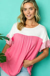 PLUS SOLID STRIPE BABY DOLL TOP - Whatever You Like Shop