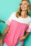 PLUS SOLID STRIPE BABY DOLL TOP - Whatever You Like Shop