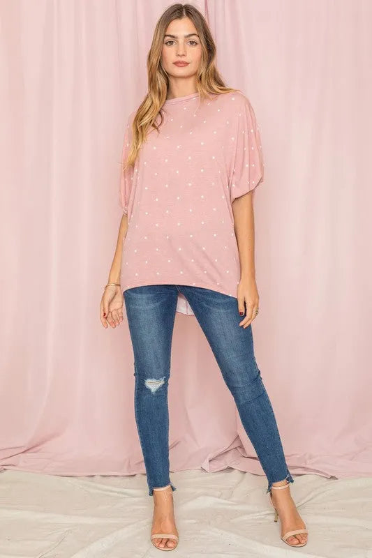 Polka Dot Dolman Tunic - Whatever You Like Shop