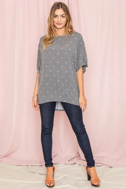 Polka Dot Dolman Tunic - Whatever You Like Shop