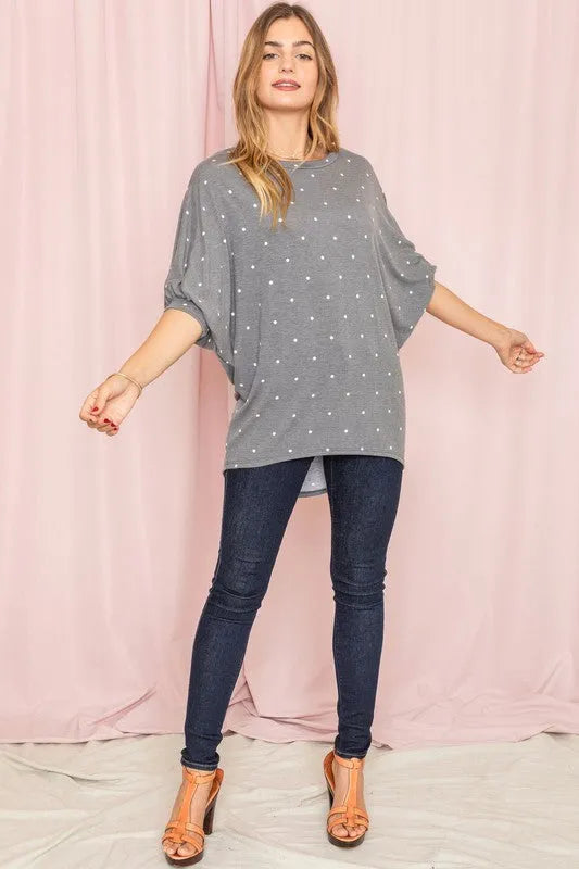 Polka Dot Dolman Tunic - Whatever You Like Shop