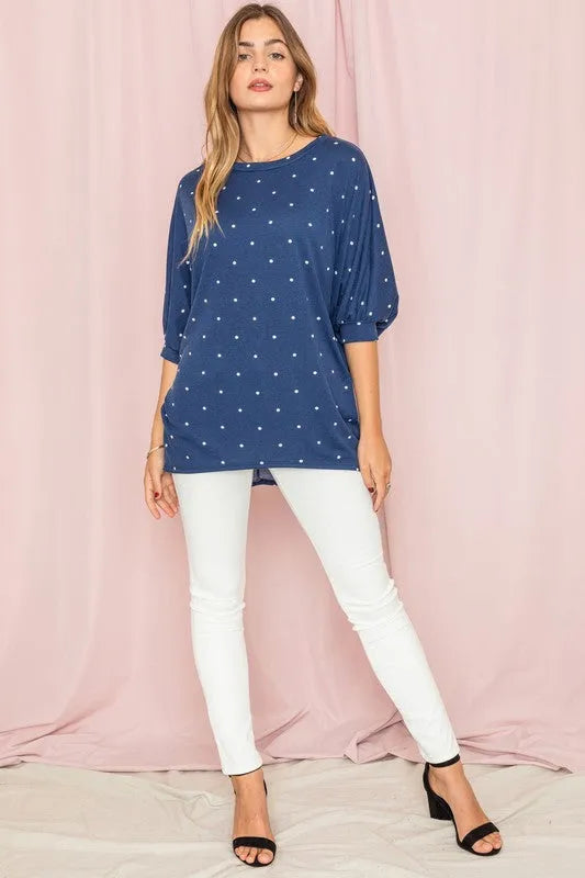 Polka Dot Dolman Tunic - Whatever You Like Shop