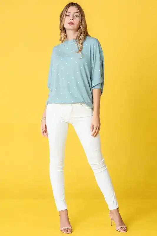 Polka Dot Dolman Tunic - Whatever You Like Shop
