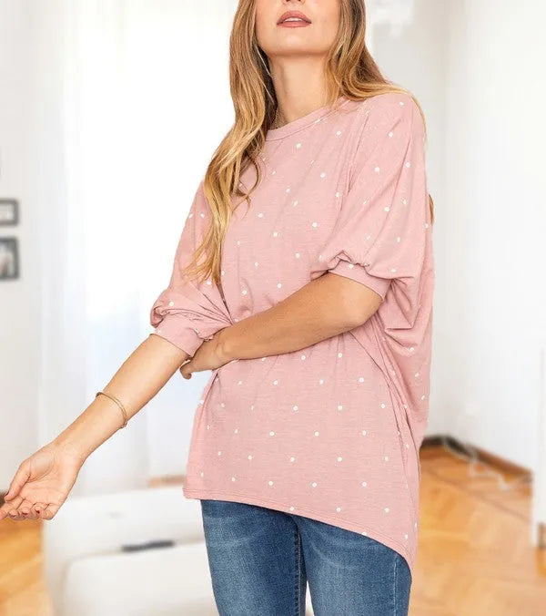 Polka Dot Dolman Tunic - Whatever You Like Shop