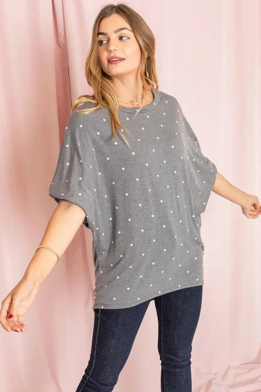 Polka Dot Dolman Tunic - Whatever You Like Shop