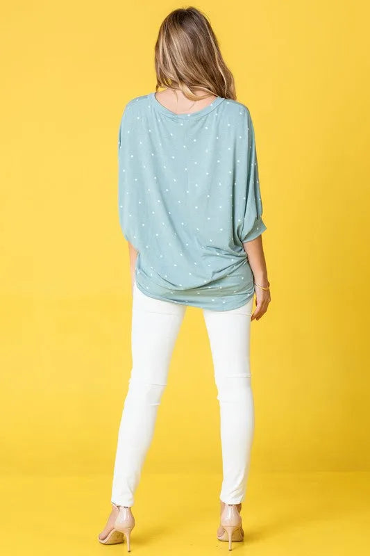 Polka Dot Dolman Tunic - Whatever You Like Shop