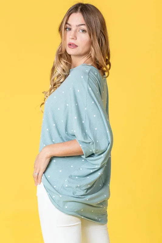 Polka Dot Dolman Tunic - Whatever You Like Shop