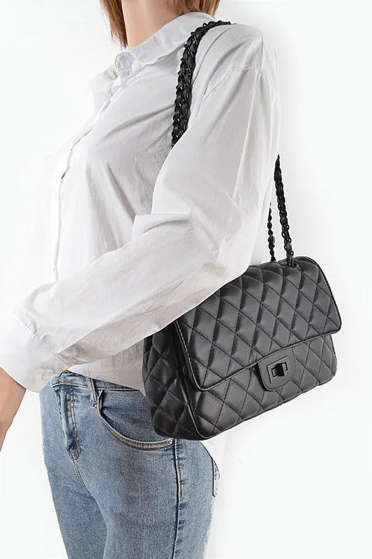 Quilted Iconic Shoulder Bag - Whatever You Like Shop