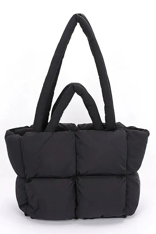 Quilted Puffer Convertible Tote Bag - Whatever You Like Shop