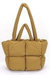 Quilted Puffer Convertible Tote Bag - Whatever You Like Shop