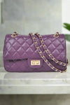 Quilted Turn Lock Convertible Shoulder Bag - Whatever You Like Shop