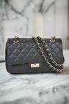 Quilted Turn Lock Convertible Shoulder Bag - Whatever You Like Shop