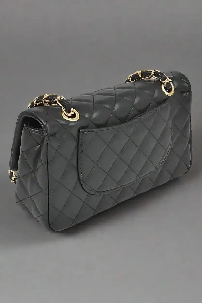 Quilted Turn Lock Convertible Shoulder Bag - Whatever You Like Shop