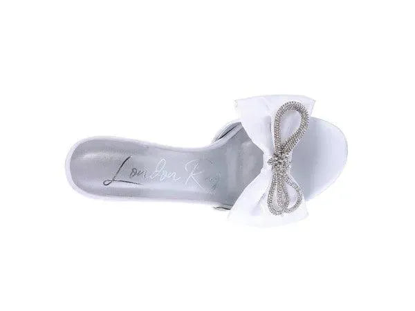 Rag & Co BRAG IN Crystal Bow Satin High Heeled Sandals - Whatever You Like Shop