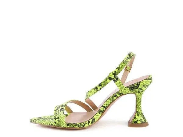 Rag & Co CHERRY TART Snake Print Spool Heel Sandals - Whatever You Like Shop