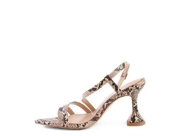 Rag & Co CHERRY TART Snake Print Spool Heel Sandals - Whatever You Like Shop