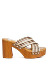 Rag & Co Finley Raffia High Block Heel Clogs - Whatever You Like Shop