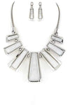 Resin Bars Statement Necklace Set - Whatever You Like Shop