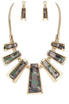 Resin Bars Statement Necklace Set - Whatever You Like Shop