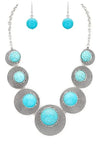 Round Stone Western Necklace Set - Whatever You Like Shop