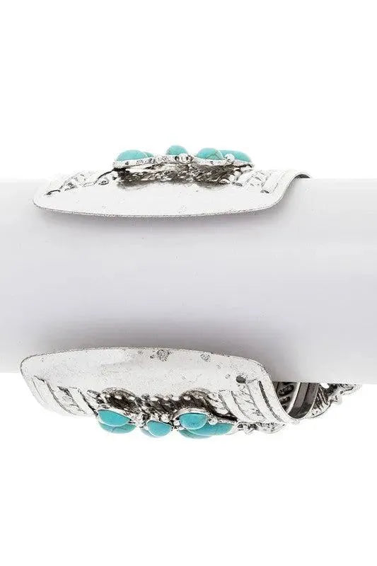 Squash Blossom Oversize Stone Cuff - Whatever You Like Shop