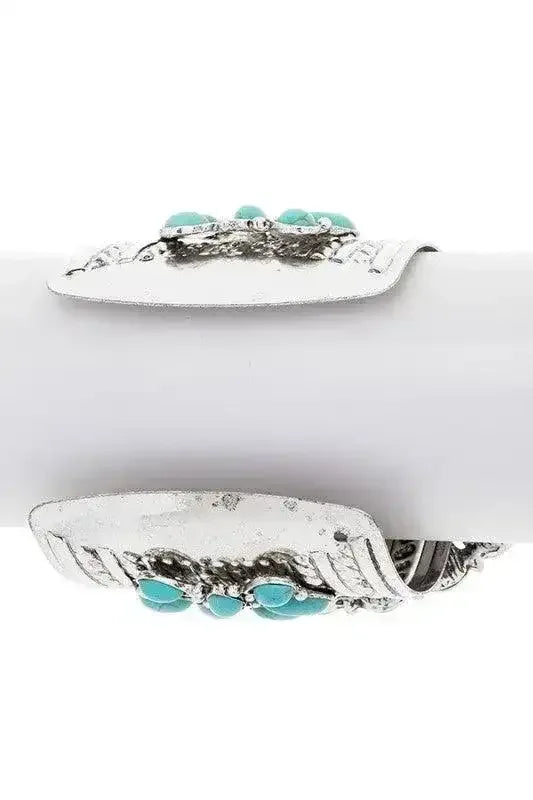 Squash Blossom Oversize Stone Cuff - Whatever You Like Shop