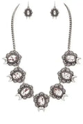 Squash Blossom Statement Stone Necklace Set - Whatever You Like Shop