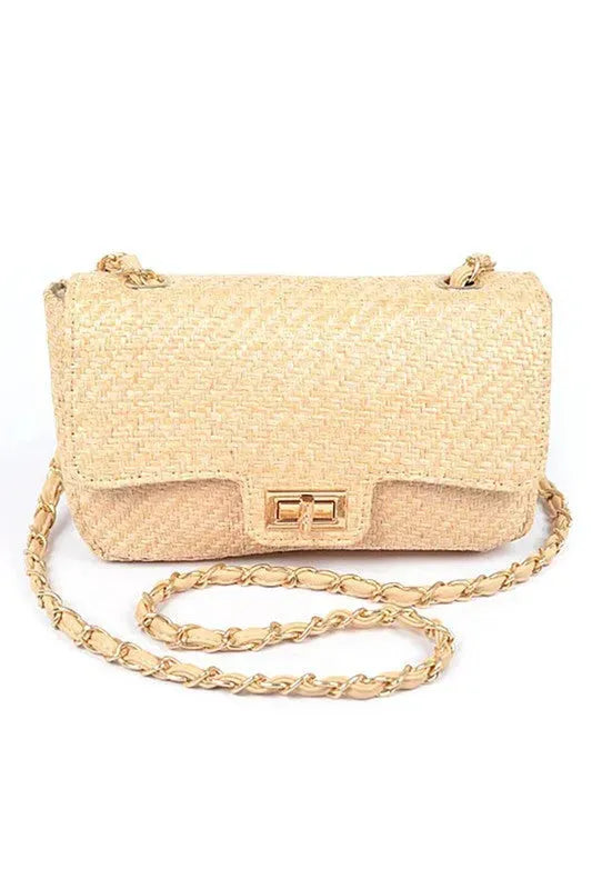 Straw Textured Shoulder Bag - Whatever You Like Shop