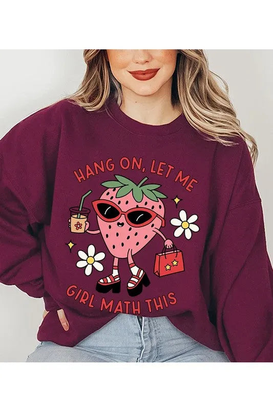 Strawberry Shopping Graphic Fleece Sweatshirts - Whatever You Like Shop